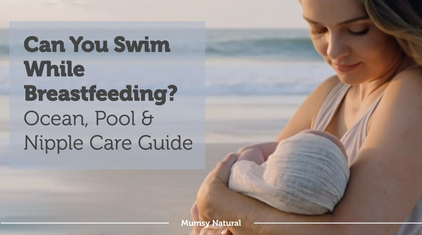 mother breastfeeding after swimming in the ocean, nipple care routine